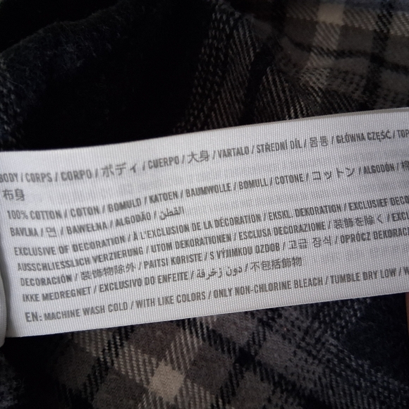 Hollister 100% Cotton Smokey Grey Flannel - Picture 7 of 12